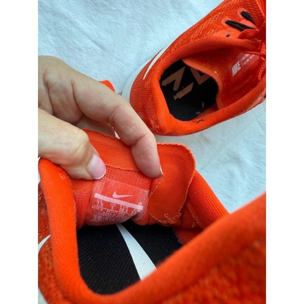 Nike Sneakers Womens 7.5 Orange‎ White Running Shoes Zoom Pegasus 36 Lightweight
